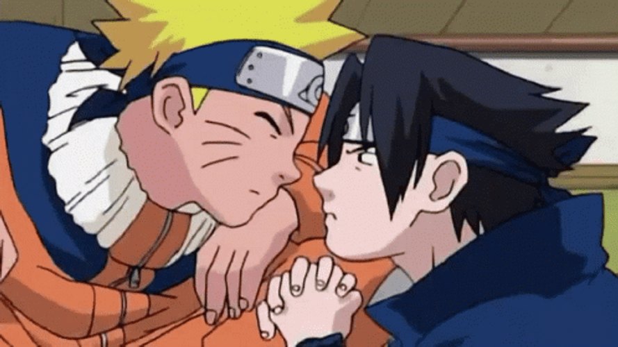 Naruto Vs Sasuke Stare GIF