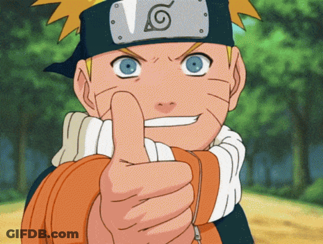 Naruto Winking Okay Hand Gesture GIF
