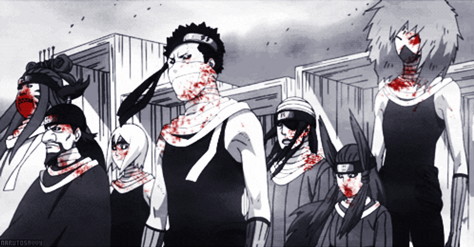 Naruto Zabuza Momochi Gray Scale Background GIF