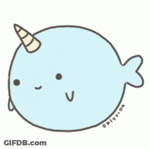 Narwhal With Unicorn Horn GIF