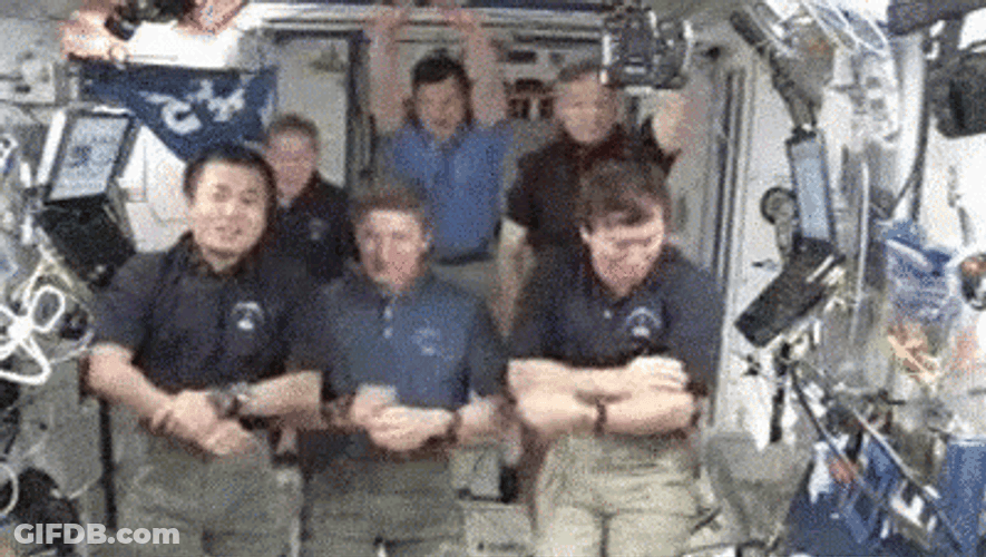 Nasa Astronauts Assemble In International Space Station GIF