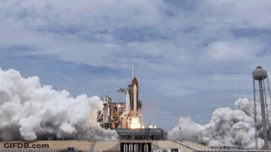 Nasa Deploying Rocket Distant View GIF