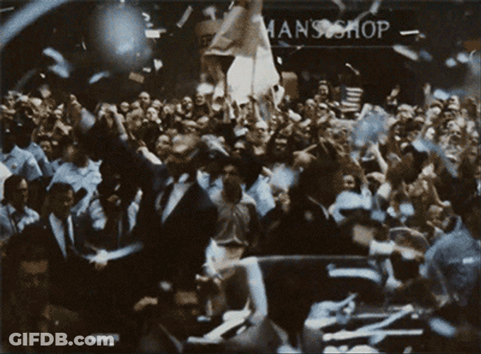 Nasa Employees Celebrating Apollo 11 At Parade GIF