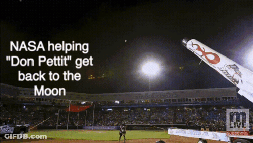Nasa Helping " Don Petiti " Get Back To The Moon On A Baseball Field GIF
