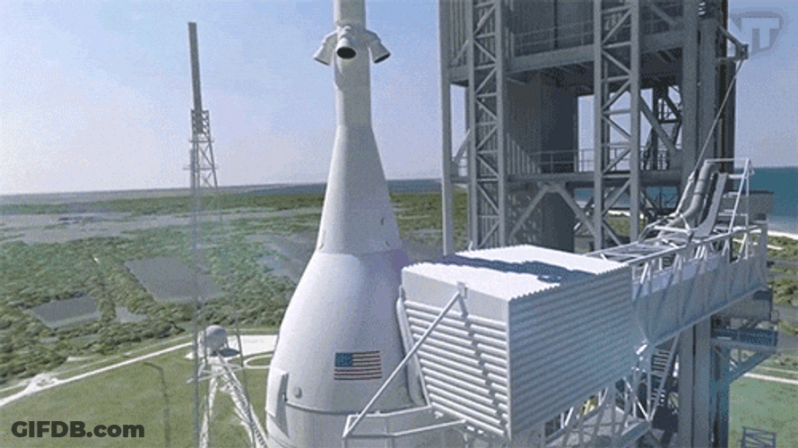 Nasa Launching Rocket In Daytime GIF