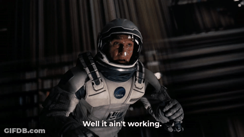 NASA Space Suit Man Saying It Ain't Working GIF