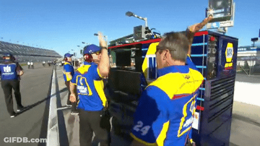 Nascar Car Racing Chase Elliott High Five GIF