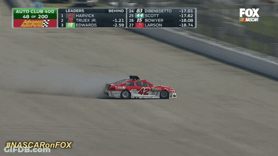 Nascar Car Racing Hit Spin GIF
