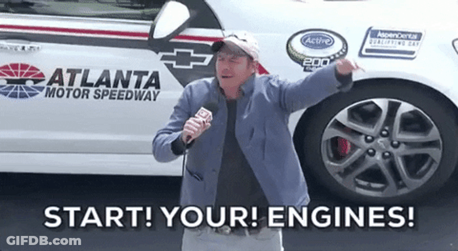 Nascar Car Racing Start Your Engines GIF