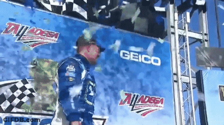 Nascar Car Racing Winner Confetti GIF
