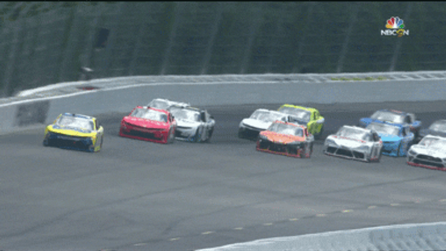 Nascar Crash Big Impact On The Car GIF