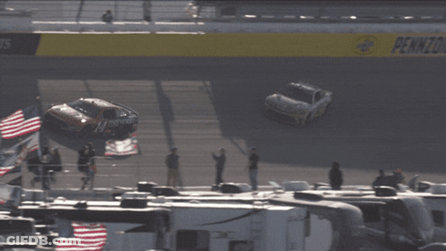 Nascar Crash Smoke Drifting Car GIF