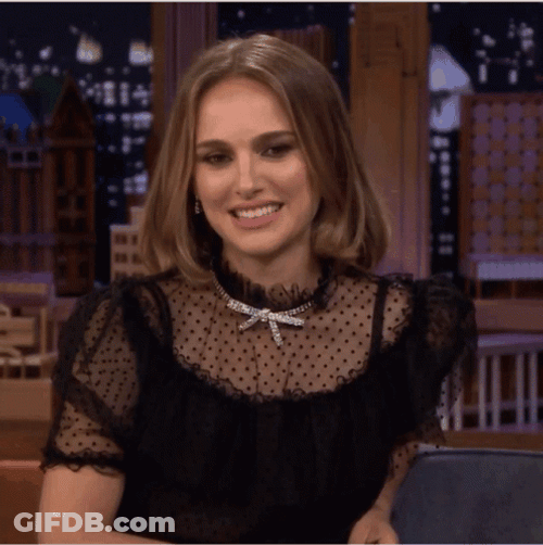 Natalie Portman Black Dress GIF
