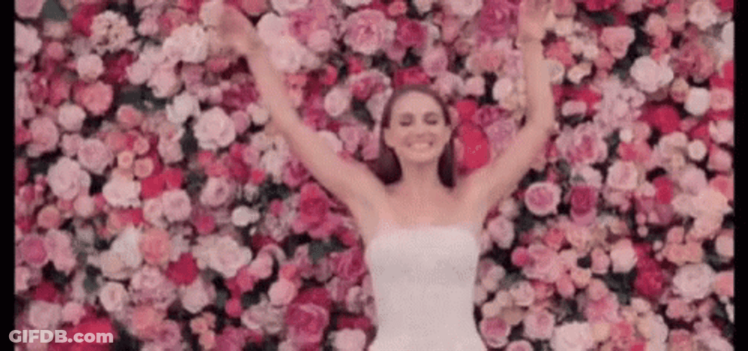 Natalie Portman Dior Rose N Roses GIF