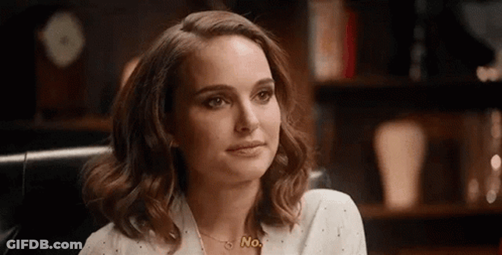 Natalie Portman Saying No GIF