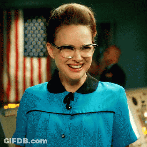 Natalie Portman With Glasses Smiling GIF