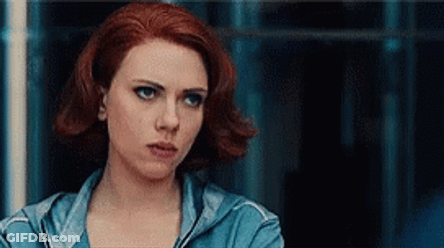 Natasha Romanoff Black Widow Piercing Eyes GIF