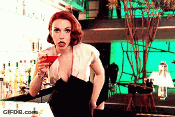 Natasha Romanoff Black Widow Playful Expression. GIF
