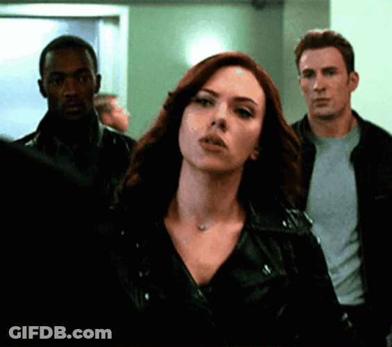 Natasha Romanoff Black Widow Walking Out GIF