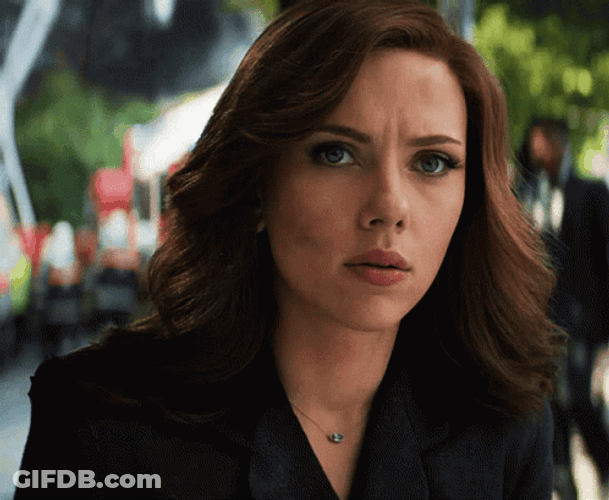 Natasha Romanoff Confused Stare GIF