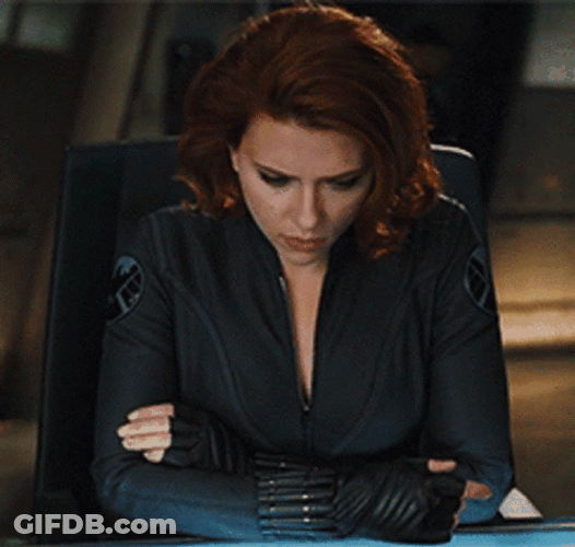 Natasha Romanoff Stunned Reaction GIF