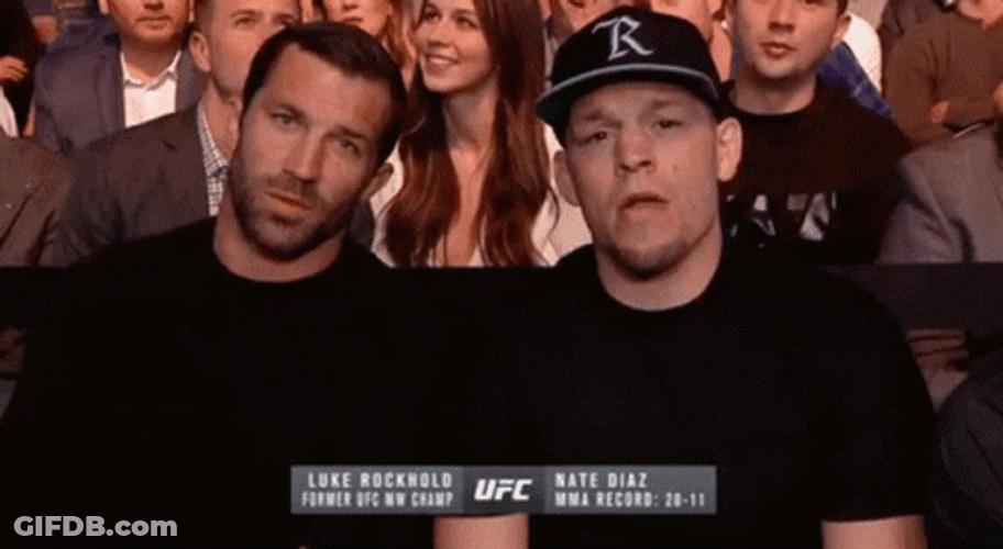 Nate Diaz And Luke Rockhold GIF