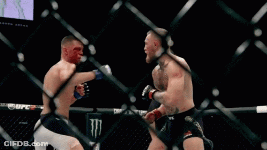 Nate Diaz Taunts Macgregor And Punches Him GIF