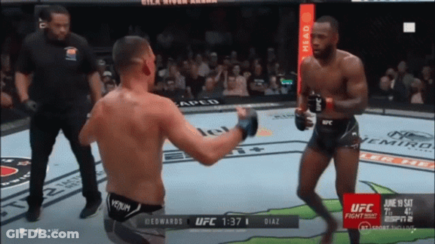 Nate Diaz Versus Leon Edward GIF