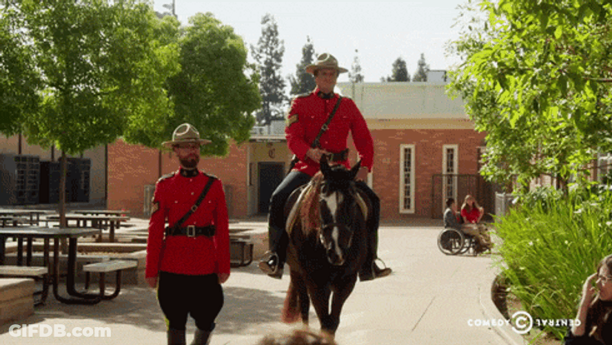 Nathan Fillion As Canadian Mountie GIF