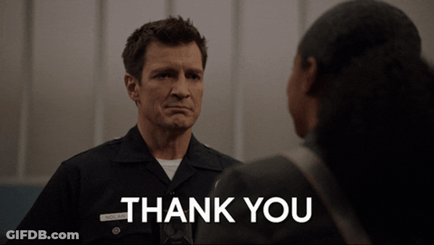 Nathan Fillion Grateful Thank You GIF