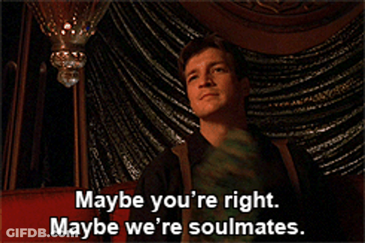 Nathan Fillion Maybe We're Soulmates GIF