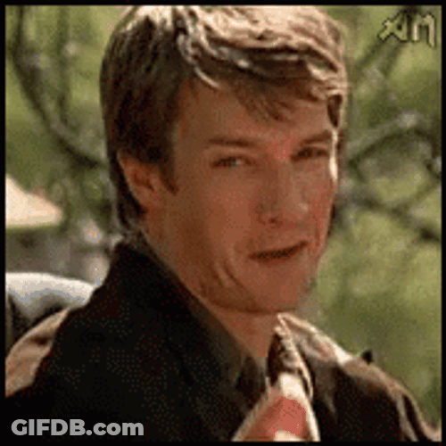 Nathan Fillion Pointing Finger Gun GIF