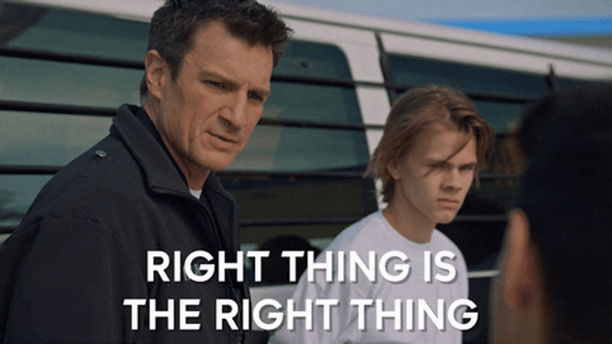 Nathan Fillion The Rookie Right Thing GIF