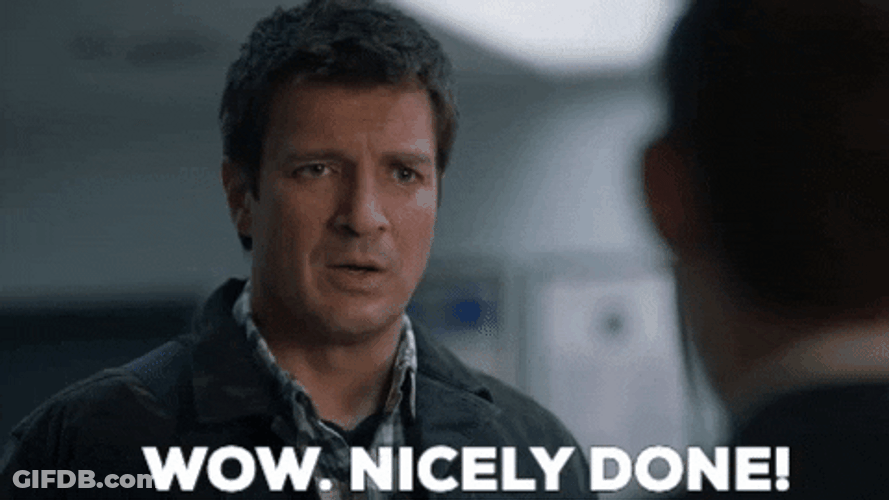 Nathan Fillion Wow Nicely Done GIF