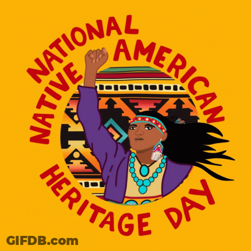 National American Heritage Day Poster Native American GIF