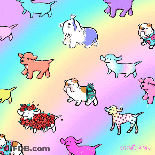 National Dog Day Breeds Parade GIF
