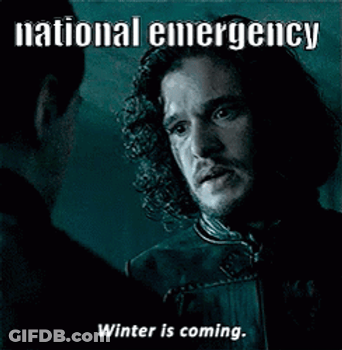 National Emergency Winter Is Coming GIF