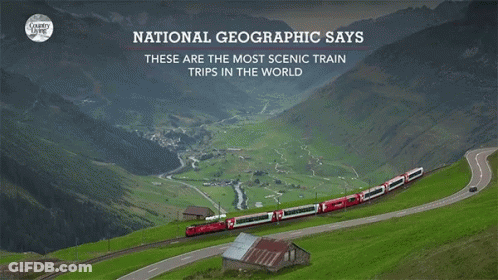 National Geographic Most Scenic Train Trips GIF