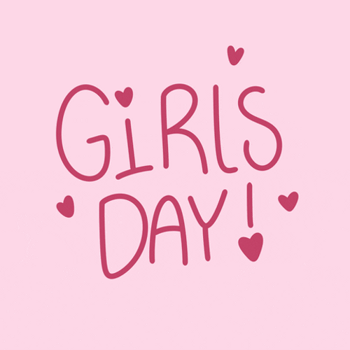 National Girlfriend Day Blinking Hearts GIF