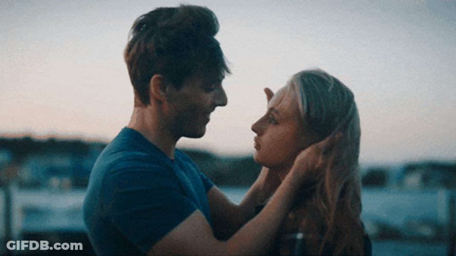 National Girlfriend Day Couple Sweet Talking GIF