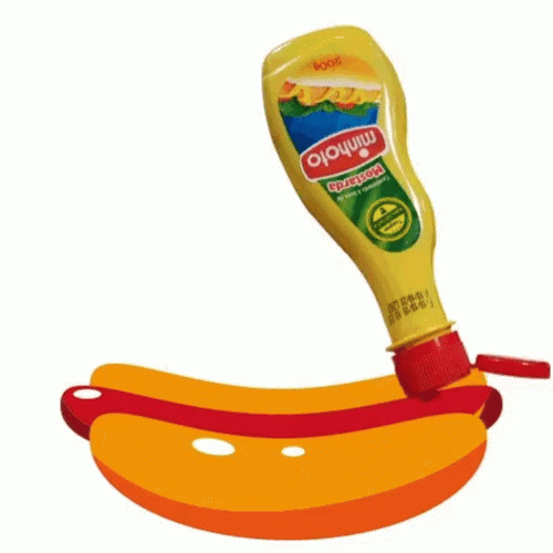 National Hot Dog Day Spreading Mustard On Sandwich GIF