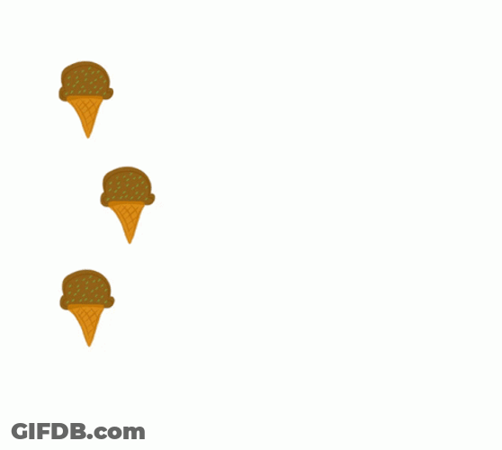 National Ice Cream Day Chocolate Animation GIF
