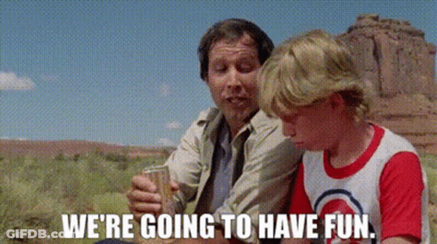 National Lampoon's Vacation Clark Griswold Having Fun GIF