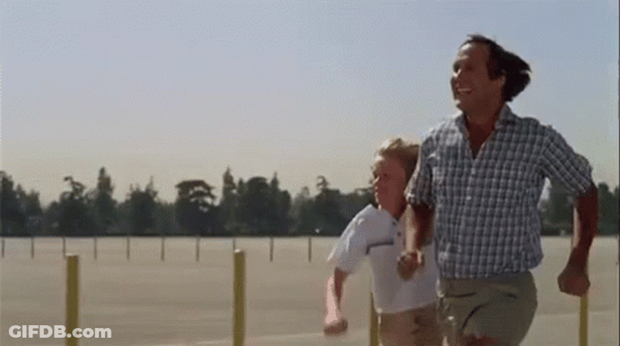 National Lampoon's Vacation Clark Griswold Jog With Son GIF