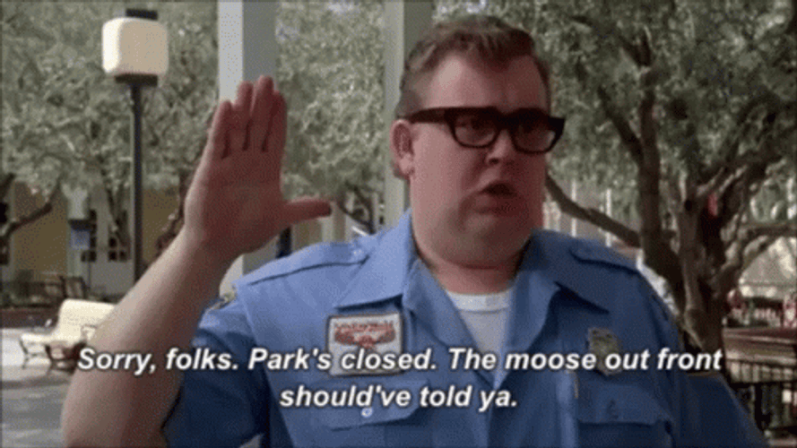 National Lampoon's Vacation John Candy Park Closed GIF
