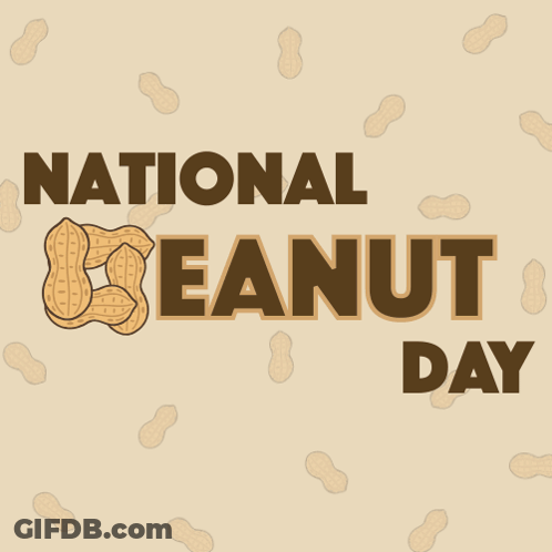 National Peanut Day Poster With Peanuts GIF