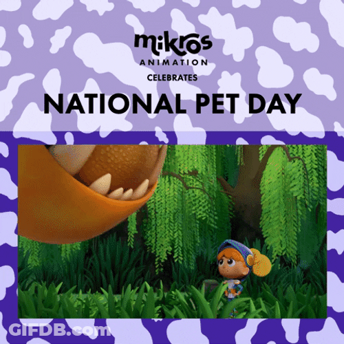National Pet Day Animated Celebration GIF