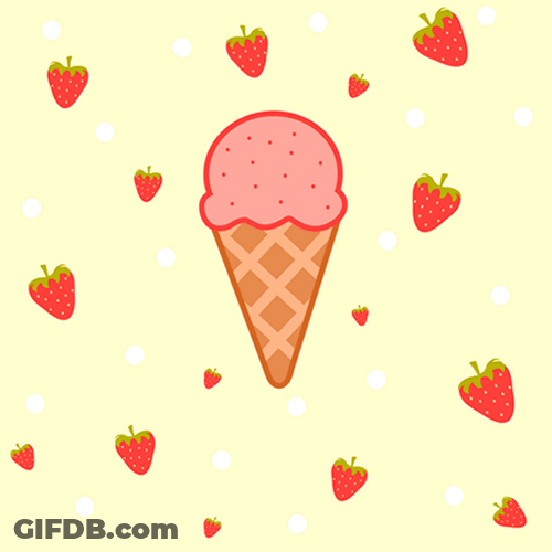 National Strawberry Ice Cream Day GIF
