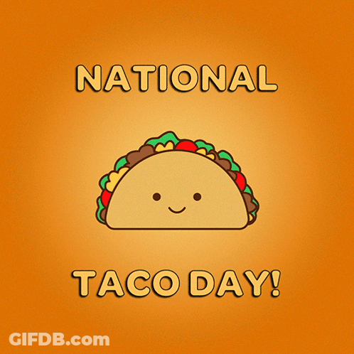 National Taco Day Poster With Taco GIF