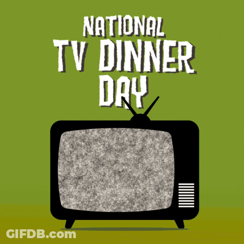 National TV Dinner Day Poster With TV GIF